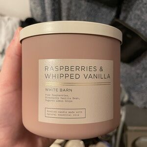 Bath and Body Works 3 wick candle raspberries and whipped vanilla